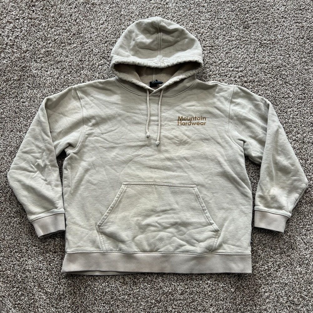Mountain Hardwear Hoodie Women's L Cream Beige Graphic Desert Joshua Tree West